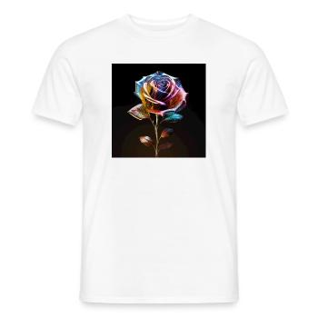 Éclat métallisé rose arc-en-ciel - T-shirt homme - blanc - Devant - AI Model Male 178 dark (178cm)