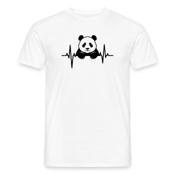 Panda im EKG – Süßes Tierdesign - Männer T-Shirt - Weiß - Vorne - AI Model Male 178 dark (178cm)