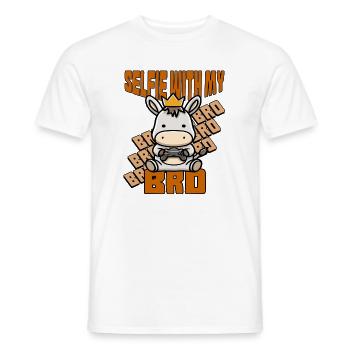 Selfie avec mon frère - T-shirt homme - blanc - Devant - AI Model Male 178 dark (178cm)