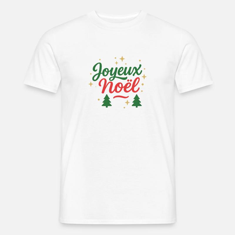 Frohe Weihnachten Design-Tippfehlertext Grün Rot - Männer T-Shirt - Weiß