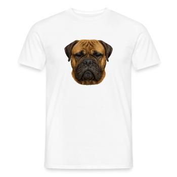Massive Head Mastiff Portrait - Men's T-Shirt - white - Front - AI Model Male 178 dark (178cm)