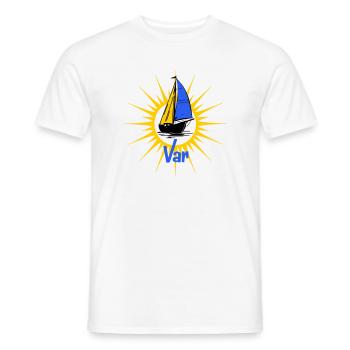 Voilier Soleil Var - T-shirt homme - blanc - Devant - AI Model Male 178 dark (178cm)