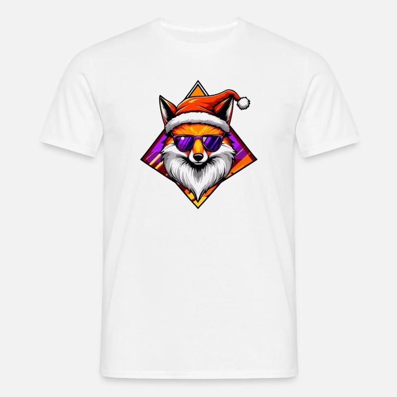 Fuchs Santa Swag - Männer T-Shirt - Weiß