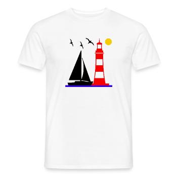 Sail - Men's T-Shirt - white - Front - AI Model Male 178 dark (178cm)