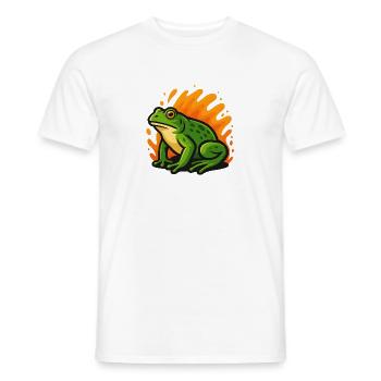 Flaming Green Goliath Frog - Men's T-Shirt - white - Front - AI Model Male 178 dark (178cm)