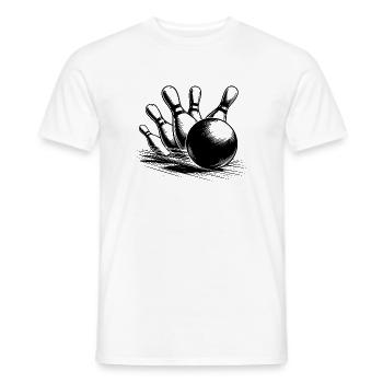 Magic Bowling Ball on Course for Victory - Men's T-Shirt - white - Front - AI Model Male 178 dark (178cm)