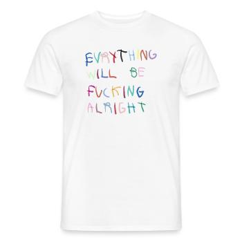 Everything will be alright bunt - Men's T-Shirt - white - Front - AI Model Male 178 dark (178cm)