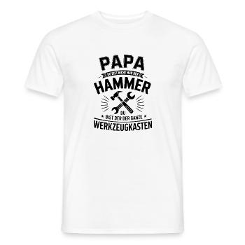 Papa Hammer – Le héros de la boîte à outils - T-shirt homme - blanc - Devant - AI Model Male 178 dark (178cm)