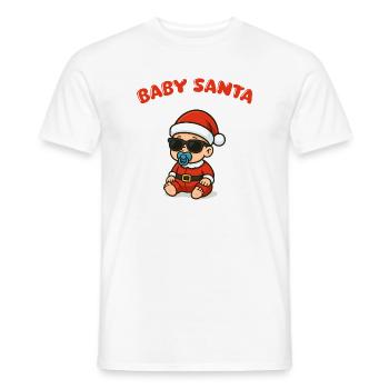 Baby Santa Weihnachten - Männer T-Shirt - Weiß - Vorne - AI Model Male 178 dark (178cm)