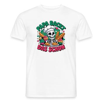 Papa Backt Das Schon - Männer T-Shirt - Weiß - Vorne - AI Model Male 178 dark (178cm)