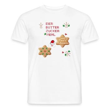 Christmas cookies - Men's T-Shirt - white - Front - AI Model Male 178 dark (178cm)
