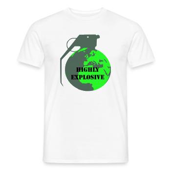 Explosive Erde - Männer T-Shirt - Weiß - Vorne - AI Model Male 178 dark (178cm)