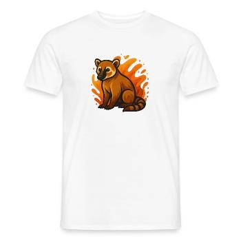 Flammender Nasenbär - Männer T-Shirt - Weiß - Vorne - AI Model Male 178 dark (178cm)