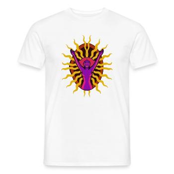 Strahlende Frau - Männer T-Shirt - Weiß - Vorne - AI Model Male 178 dark (178cm)