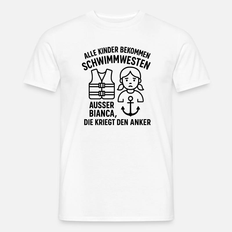 alle kinder witze bianca anker - Männer T-Shirt - Weiß