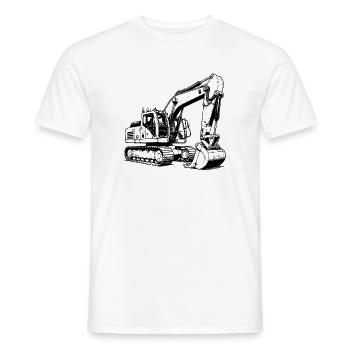 Toy Excavator - I Shovel Children's Dreams Free - Men's T-Shirt - white - Front - AI Model Male 178 dark (178cm)