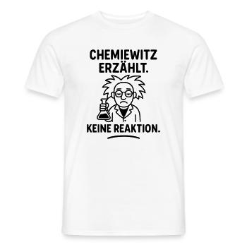 Chemical joke no reaction - Men's T-Shirt - white - Front - AI Model Male 178 dark (178cm)