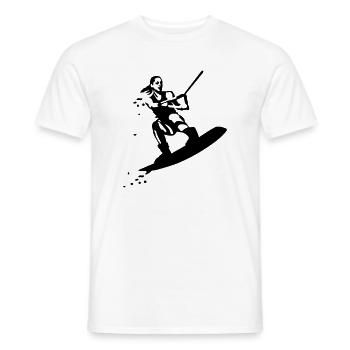 Wakeboarding - Männer T-Shirt - Weiß - Vorne - AI Model Male 178 dark (178cm)