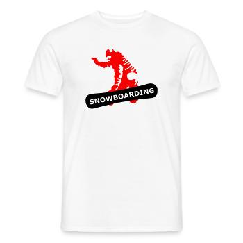 Snowboarding - Männer T-Shirt - Weiß - Vorne - AI Model Male 178 dark (178cm)