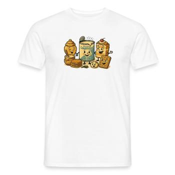 Süße Kondensmilch Cartoon - Männer T-Shirt - Weiß - Vorne - AI Model Male 178 dark (178cm)
