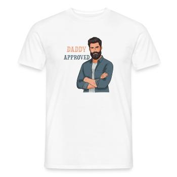 Daddy Approved Bart Mann Design - Männer T-Shirt - Weiß - Vorne - AI Model Male 178 dark (178cm)