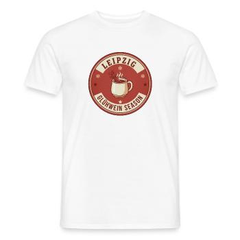 Leipzig Gluhwein Saison - Männer T-Shirt - Weiß - Vorne - AI Model Male 178 dark (178cm)