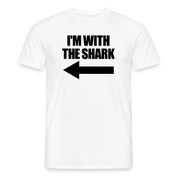 Shark Costume for Kids – Parents: I'm with the Ha - Men's T-Shirt - white - Front - AI Model Male 178 dark (178cm)