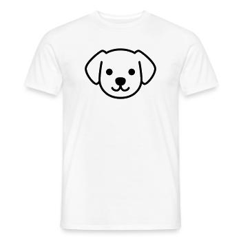 Face de chiot - T-shirt homme - blanc - Devant - AI Model Male 178 dark (178cm)