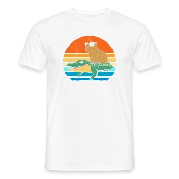 Bon anniversaire - T-shirt homme - blanc - Devant - AI Model Male 178 dark (178cm)