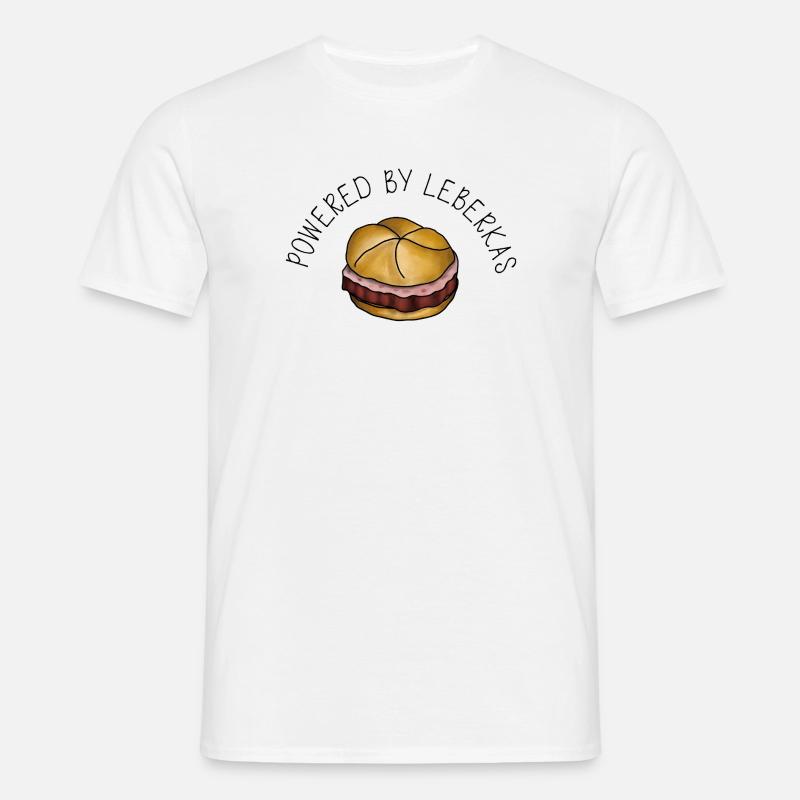 Powered by Leberkas – Leberkäse Spruch - Men's T-Shirt - white