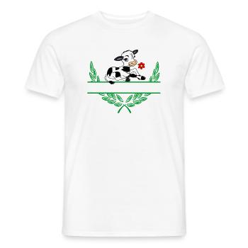Kalb-Lorbeerkranz mit Namensraum - Männer T-Shirt - Weiß - Vorne - AI Model Male 178 dark (178cm)