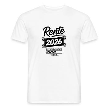 Rente2026 Countdown Load - Men's T-Shirt - white - Front - AI Model Male 178 dark (178cm)