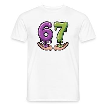 67 - Funny Brainrot T-Shirt - Men's T-Shirt - white - Front - AI Model Male 178 dark (178cm)