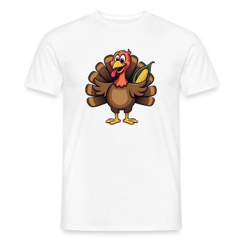 Thanksgiving Drôle Dinde de Thanksgiving - T-shirt homme - blanc - Devant - AI Model Male 178 dark (178cm)