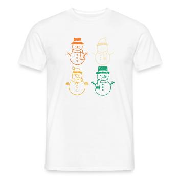 Weihnachtsmann Schneemann Weihnachten - Männer T-Shirt - Weiß - Vorne - AI Model Male 178 dark (178cm)