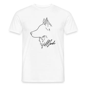 Mudi Profile Dog Dog Wilsigns - Men's T-Shirt - white - Front - AI Model Male 178 dark (178cm)