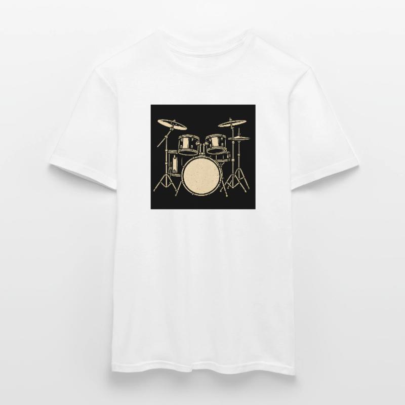 Illustration de batterie Black Silver T-shirt homme