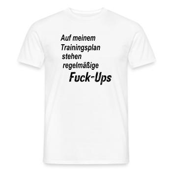 Fuck Ups - Männer T-Shirt - Weiß - Vorne - AI Model Male 178 dark (178cm)