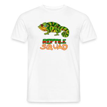 Reptile Squad Colorful Chameleon Art - Men's T-Shirt - white - Front - AI Model Male 178 dark (178cm)