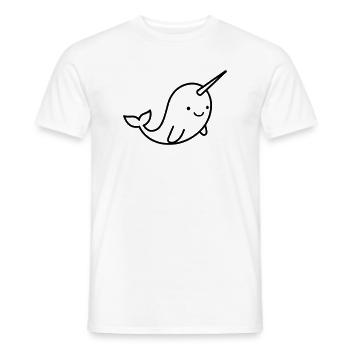 Narwal - Männer T-Shirt - Weiß - Vorne - AI Model Male 178 dark (178cm)