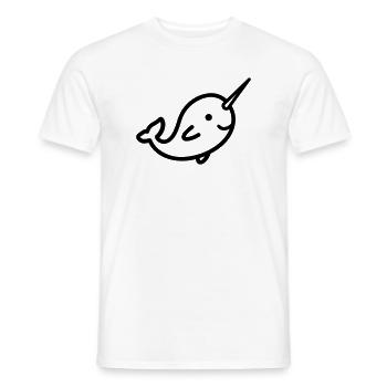 Narwal - Männer T-Shirt - Weiß - Vorne - AI Model Male 178 dark (178cm)