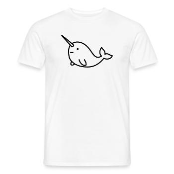Narwal - Männer T-Shirt - Weiß - Vorne - AI Model Male 178 dark (178cm)