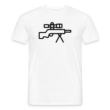 Sniper - T-shirt homme - blanc - Devant - AI Model Male 178 dark (178cm)