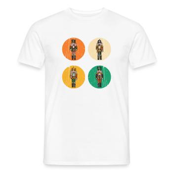 Santa Claus Nutcracker Christmas - Men's T-Shirt - white - Front - AI Model Male 178 dark (178cm)