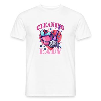 Reinigungsheldin Herz Motiv - Männer T-Shirt - Weiß - Vorne - AI Model Male 178 dark (178cm)