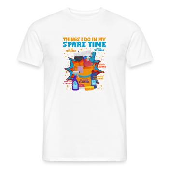 Reinigung Humordesign - Männer T-Shirt - Weiß - Vorne - AI Model Male 178 dark (178cm)