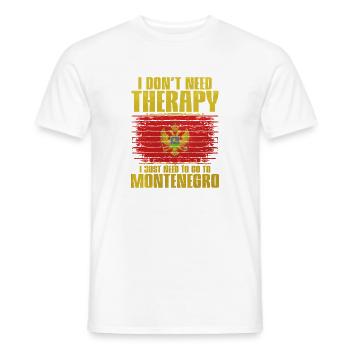T-shirt de rêve de voyage Montenegro - T-shirt homme - blanc - Devant - AI Model Male 178 dark (178cm)
