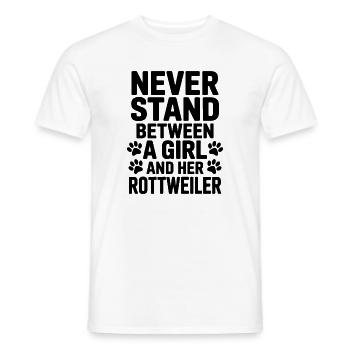 Rottweiler Spruch Mädchen Fun Rottweiler Geschenk - Männer T-Shirt - Weiß - Vorne - AI Model Male 178 dark (178cm)