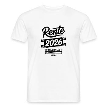 Rente 2026 Countdown Grafik - Männer T-Shirt - Weiß - Vorne - AI Model Male 178 dark (178cm)