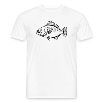 Fish Angler T-shirt Cadeau Angler - T-shirt homme - blanc - Devant - AI Model Male 178 dark (178cm)